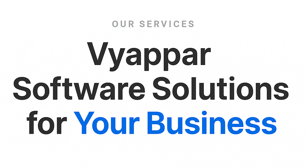 Vyappar Billing Software Banner